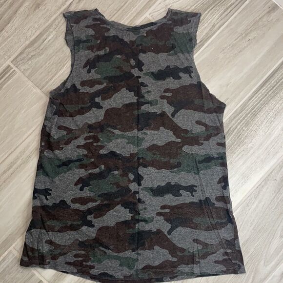 Zara Camo Sleeveless Top With Rhinestones Size Small - Picture 5 of 5